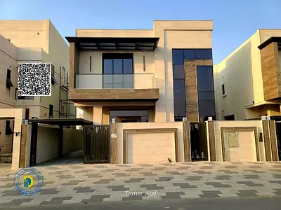 For sale, a 5-room villa in Al Bahia, Ajman, super deluxe finishing, freehold for all nationalities, bank financing