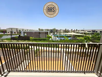 SINGLE ROW POOL PARK FACING 3BR+MAID VILLA FOR RENT 175K