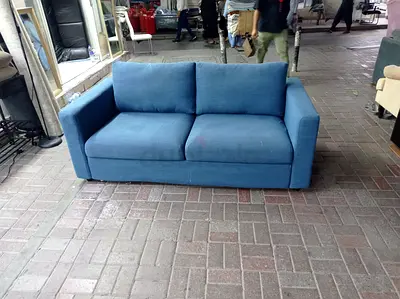 Blue 2-Seater Fabric Sofa — Good Condition IKEA VIMLE