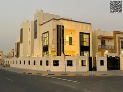 Luxury two-story villa with a rooftop in Al Zahia, spacious areas and modern design at a competitive