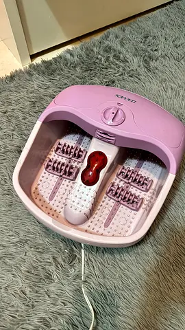 Electric Foot Spa Massager with Rollers - Pink