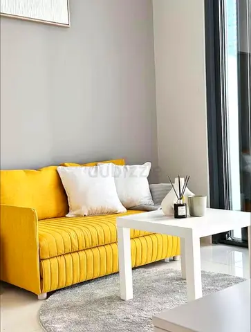 Compact Yellow 2-Seater Sofa bed in New new Condition