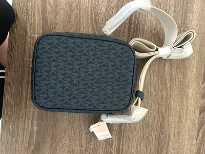 Michael Kors Monogram Crossbody Bag - Navy/Black
