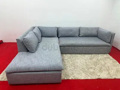 As perfect condition pottery barn lshape sofa