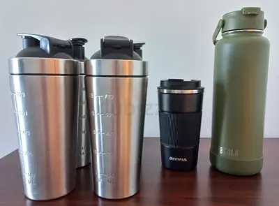Stainless steel protein shakers