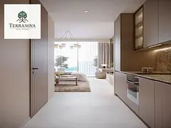 High-Floor Studio | Trevino JVC | Furnished | Skyline &amp; Pool Views