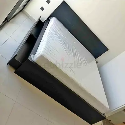 IKEA Malam king size 180×200cm bed frame with IKEA mattress and 2 big storage drawers underneath is