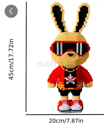 5000PCS Domineering Rabbit Nano Block Figure – Large DIY Bunny Brick Model (45cm)