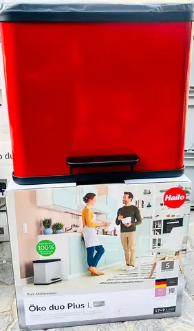 Hailo Öko duo Plus L Red Step Bin - 17+9L (Like New)