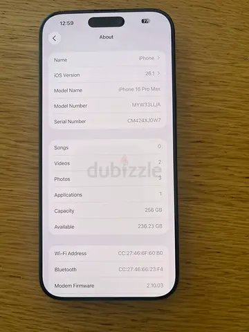 iPhone 16 Pro Max 256GB - Good Condition