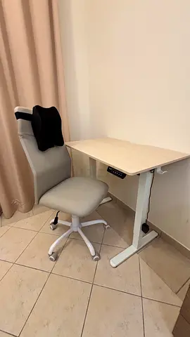 Electrical raising table with chair