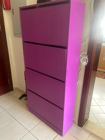 Purple 5-Drawer Tall Dresser / Chest of Drawers