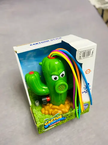 Cactus Water Sprinkler Toy with Colorful Water Tubes - New in Box