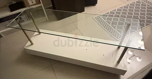 Console table with tempered glasstop