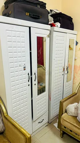 2 Kids bed with mattress and 2 kids Wardrobe