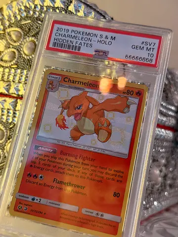 PSA 10 Charmeleon - (Shiny Rare, Pokemon Hidden Fates)