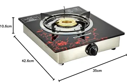 Single Burner Portable Gas Stove - Glass Top
