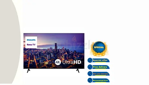 Philips 75 Inch Entertainment 6000 Series 4K Ultra HD LED Roku TV 75PUL6645