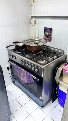 Stainless Steel 5-Burner Gas Range with Oven