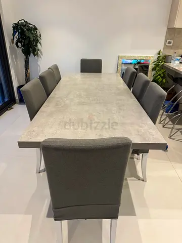 Dining table set with 8 chairs