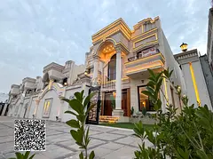 Royal villa with 6 master bedrooms, stone facade, directly opposite Al-Hamidiyah Park, registration