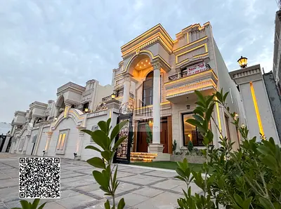 Royal villa with 6 master bedrooms, stone facade, directly opposite Al-Hamidiyah Park, registration fees included.