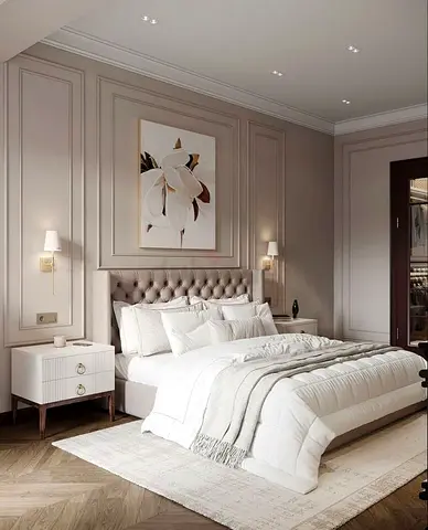 Elegant Queen Size Luxury Bed Including Spring Mattress