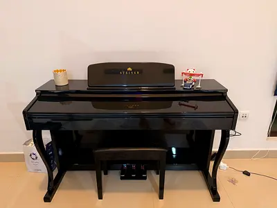 Steiner Upright Piano with Bench - Good Condition