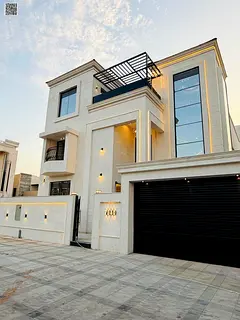 A villa with a unique and very elegant classic design in a prime location in Al Zahia, with freehold