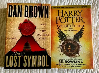 HARRY POTTER AND THE CURSED CHILD, DAN BROWN THE LOST SYMBOL.