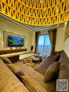✨ Luxury apartment for monthly rent, two bedroom and a hall with an open view, fully furnished wit