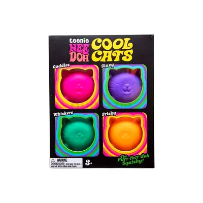 Teenage Nee Doh Cool Cats 4-Pack Squishy Toys - New in Box
