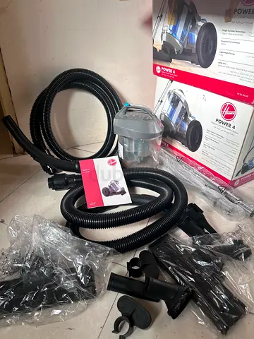 Hoover canister vacuum with hoses and accessories - unused parts (2 set of dust collector box spare