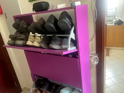 Purple 4-Tier Shoe Rack / Organizer - Good Condition