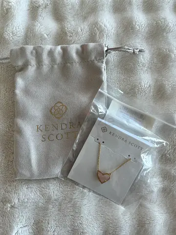 Kendra Scott Rose Quartz Ari Heart Necklace