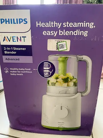 Brand new Philips Avent 2-in-1 Baby Food Steamer  Blender and used sterilizer