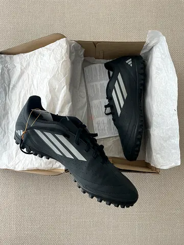 Black Adidas Turf Football Shoes Size 42/43 EUR - Excellent Condition