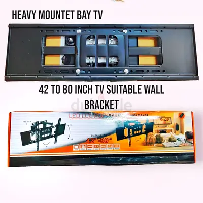 Heavy Duty TV Wall Bracket - Fits 42 to 80 including professional TV installation