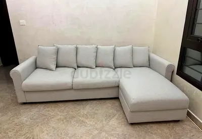Ikea Gronlid L shape sofa bed Beige Light Grey L-Shaped Fabric Sofa with Chaise (5-seater)
