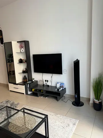 Modern TV Entertainment Unit with Shelves and Drawers