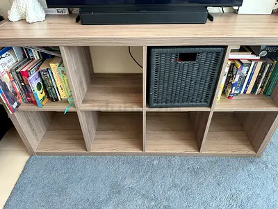 IKEA KALLAX- 8-cube TV Unit / Storage Shelf - Oak Effect