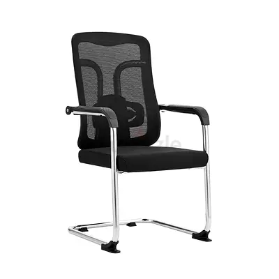Black Mesh Visitor/Conference Chair with Chrome Frame-2150