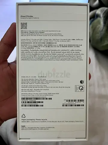 Iphone 17 Pro Max (International Version) Super Condition