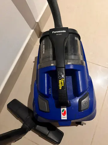 Panasonic Canister Vacuum Cleaner - Blue, Bagless, Good Condition