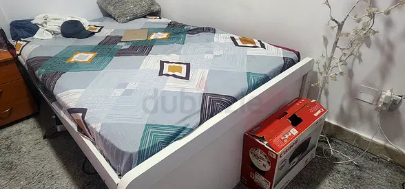 Queen size bed and mattress