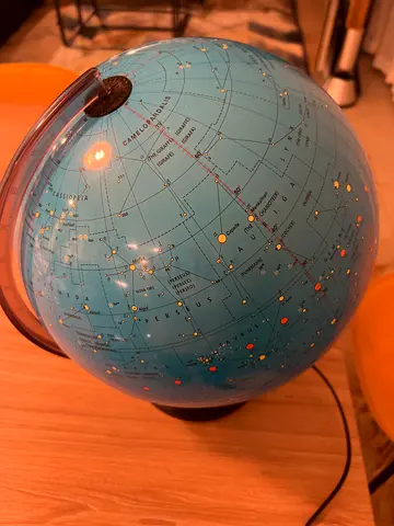 Illuminated Constellation Star Globe - Working Condition