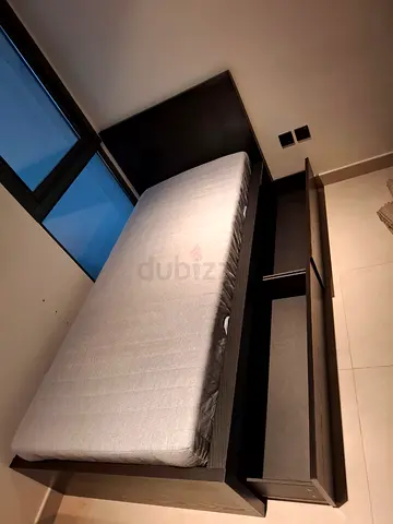 Ikea single bed with mattress underneath 2 storage drawers available in perfect condition