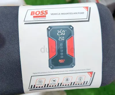 BOSS Vehicle-Mounted Portable Air Pump - Compact Tire Inflator