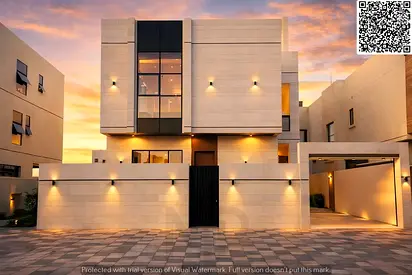 Luxury villa opposite the mosque in Al Bahia, with a swimming pool and complete design, price includes registration fees.