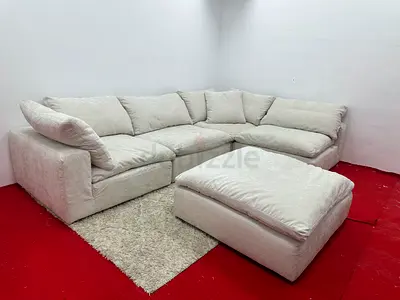 As perfect condition marina home luscious sofa with footstool